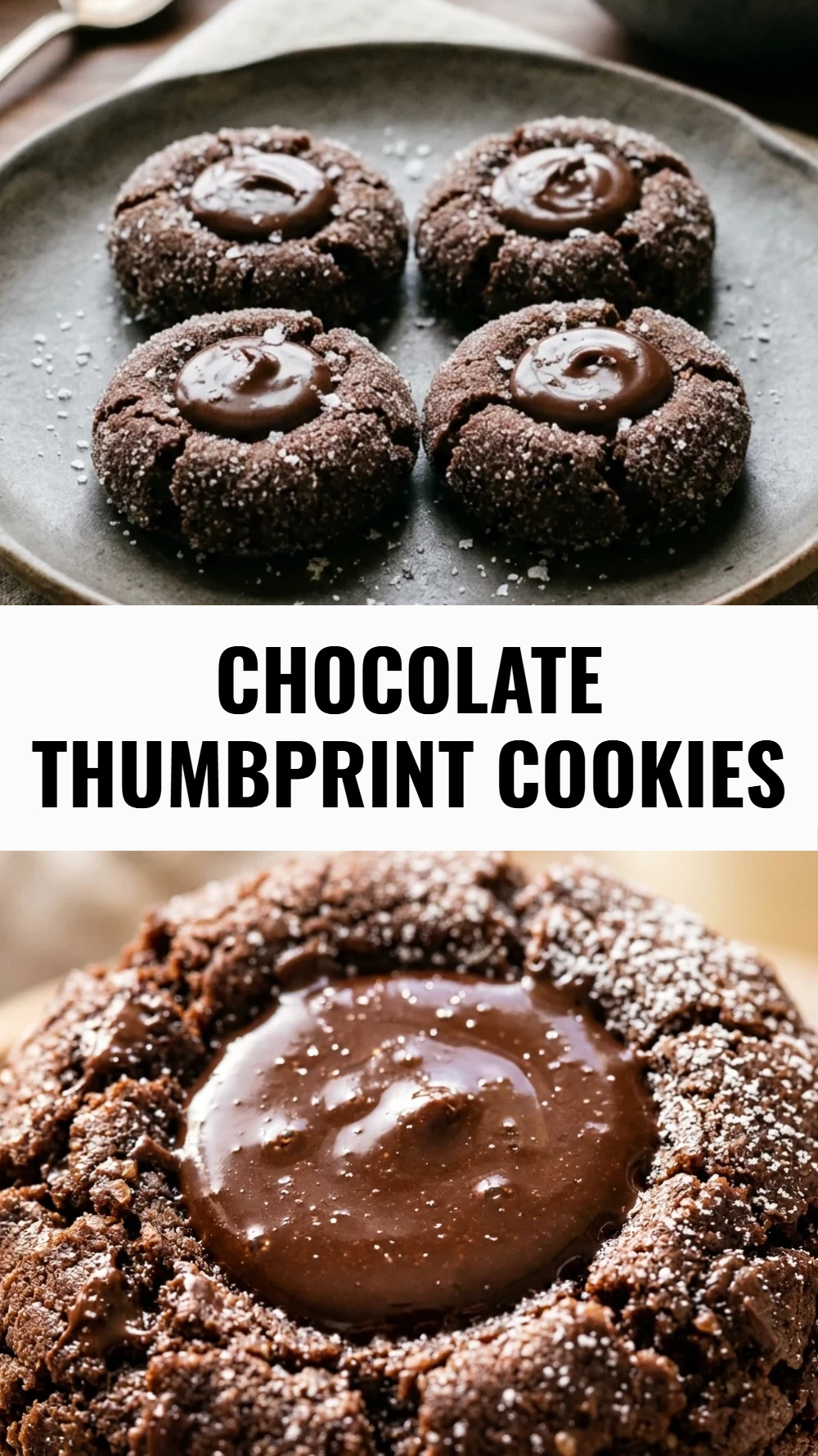 Chocolate Thumbprint Cookies