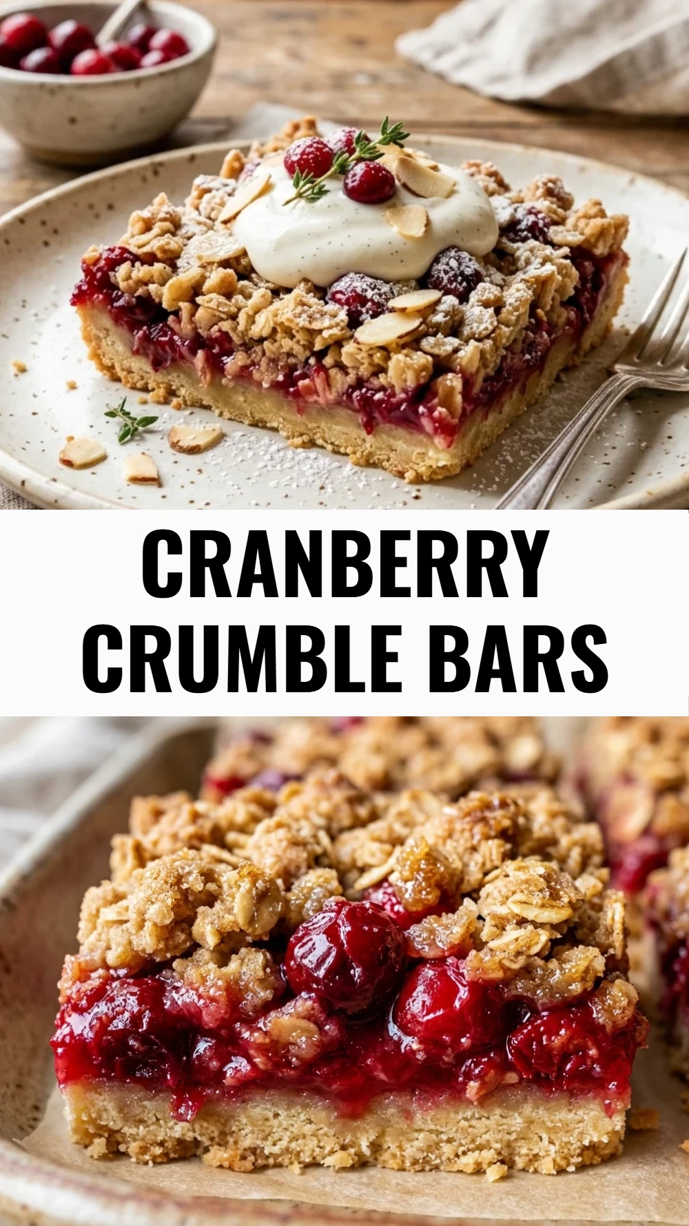 Cranberry Crumble Bars