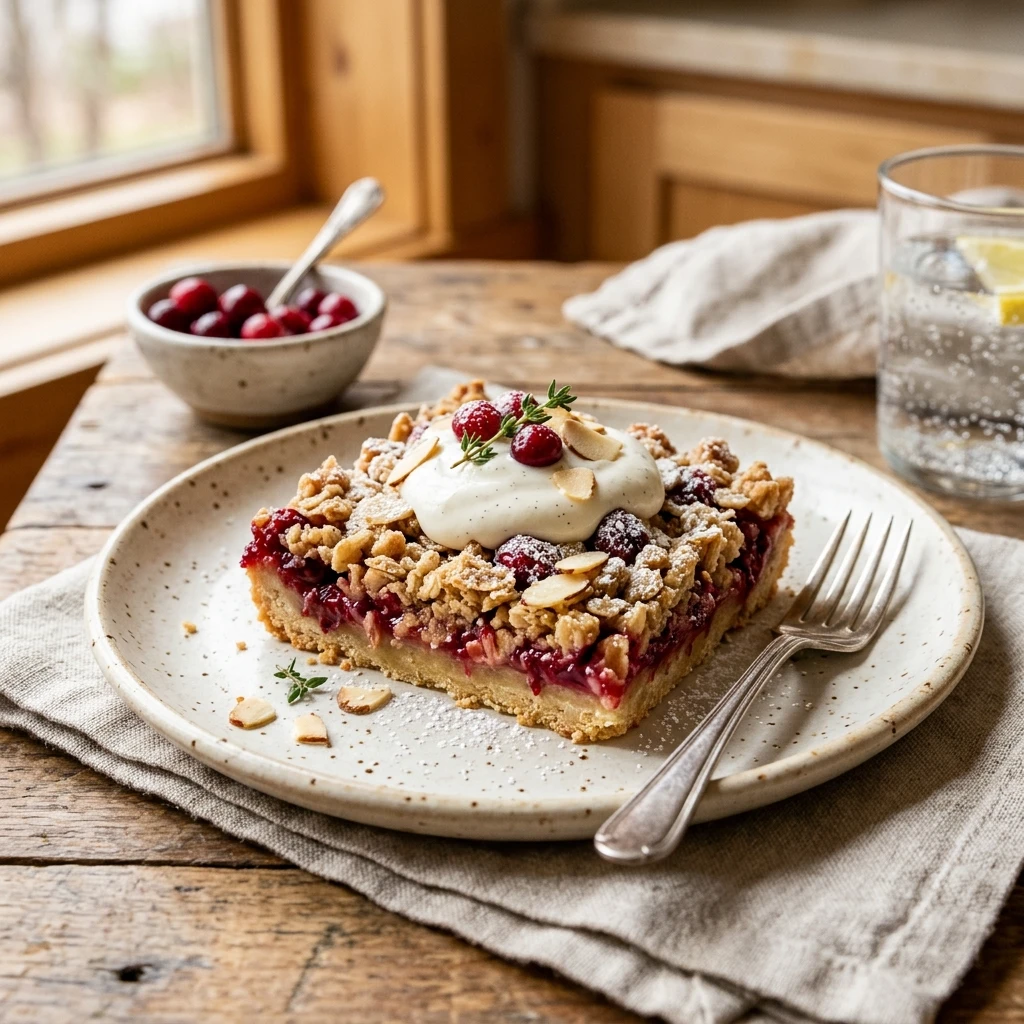 Cranberry Crumble Bars
