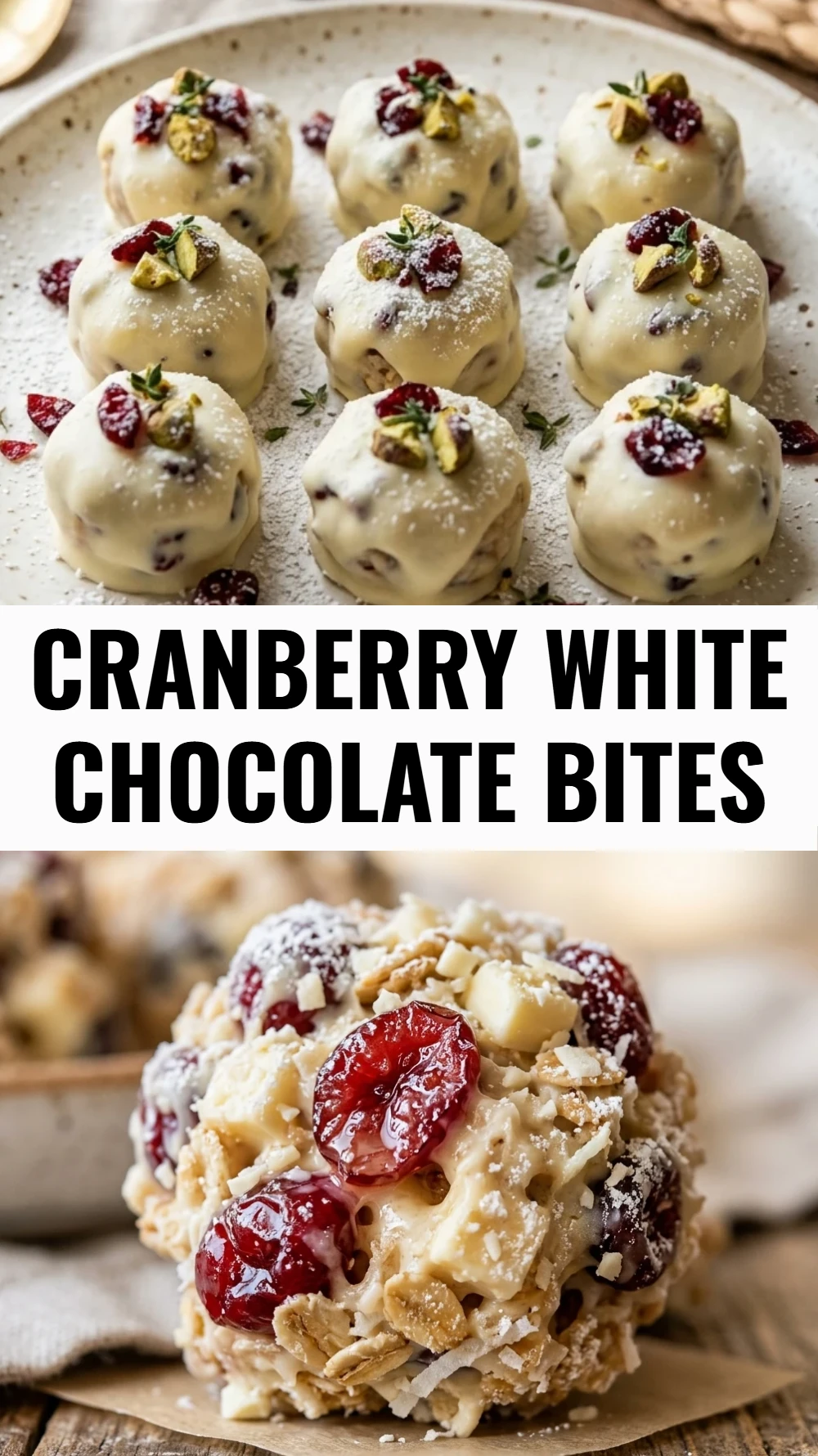 Cranberry White Chocolate Bites