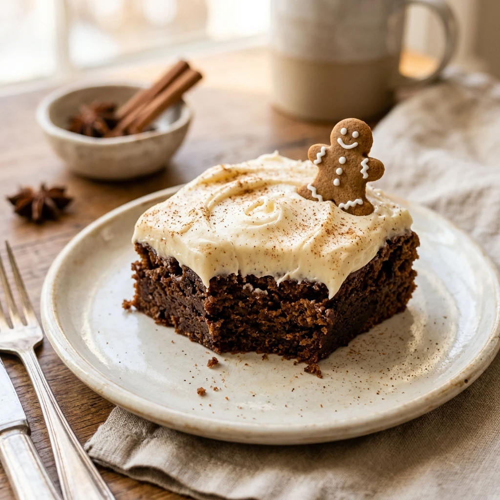 Frosted Gingerbread Brownies