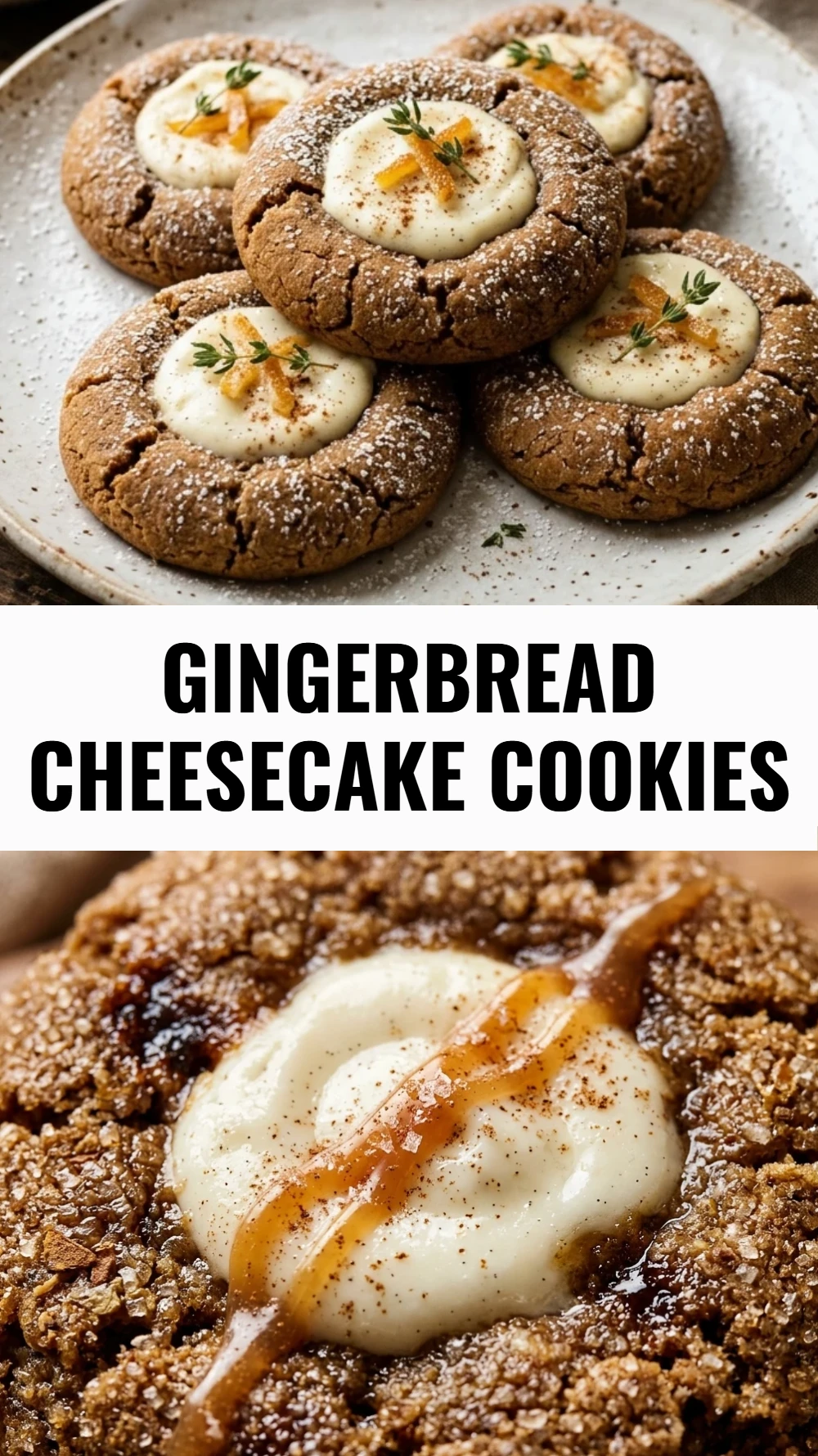 Gingerbread Cheesecake Cookies