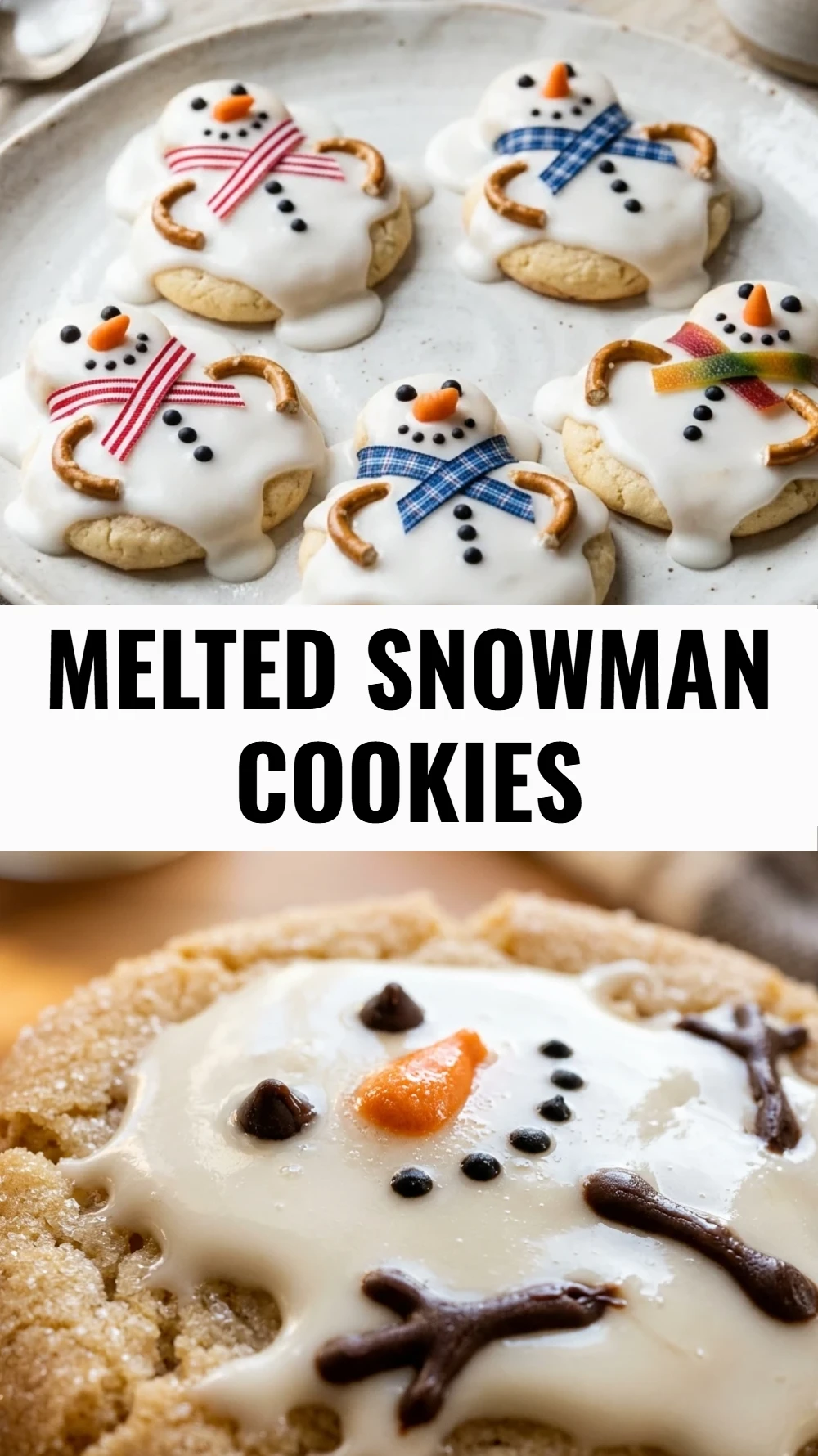 Melted Snowman Cookies