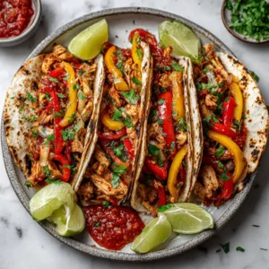 Easy Crockpot Chicken Fajitas