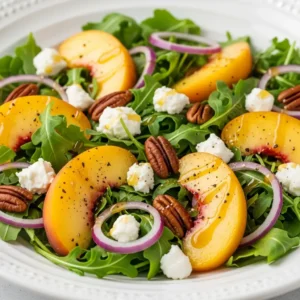 Peach Arugula Salad