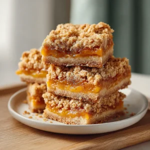 Peach Crumble Bars