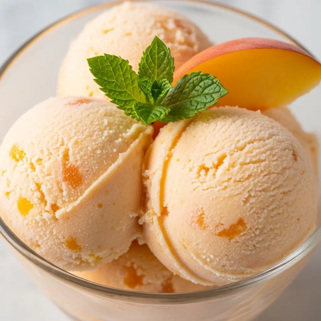 3 Ingredient Peach Sorbet