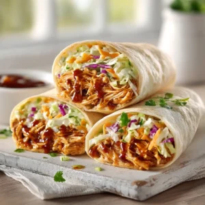 Bbq Chicken Coleslaw Wraps