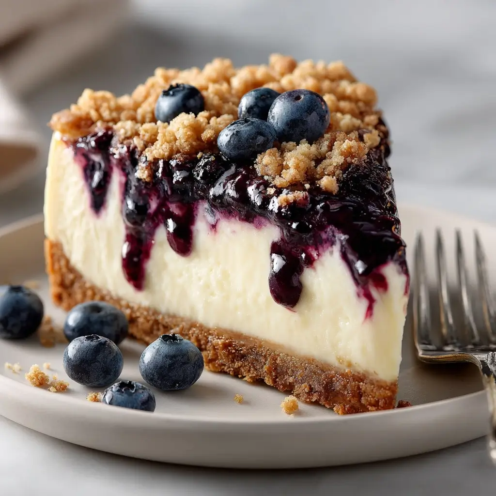 Blueberry Crumble Cheesecake