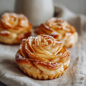 Delicate Apple Rose Pastry Blooms