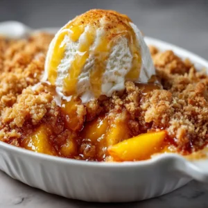 Dump And Bake Peach Cobbler