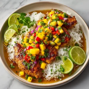 Healthy Honey Lime Chicken With Mango Salsa