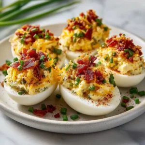 Loaded Jalapeño Popper Deviled Eggs