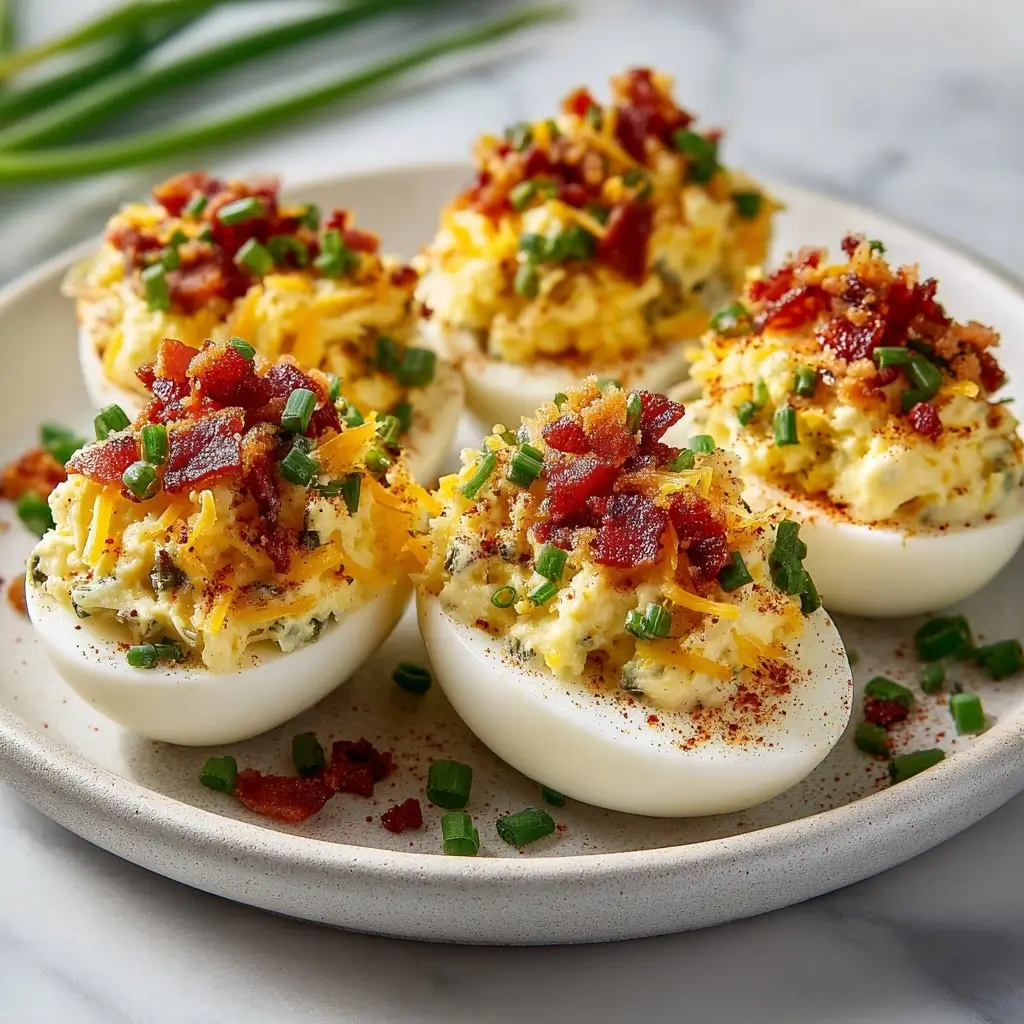 Loaded Jalapeño Popper Deviled Eggs