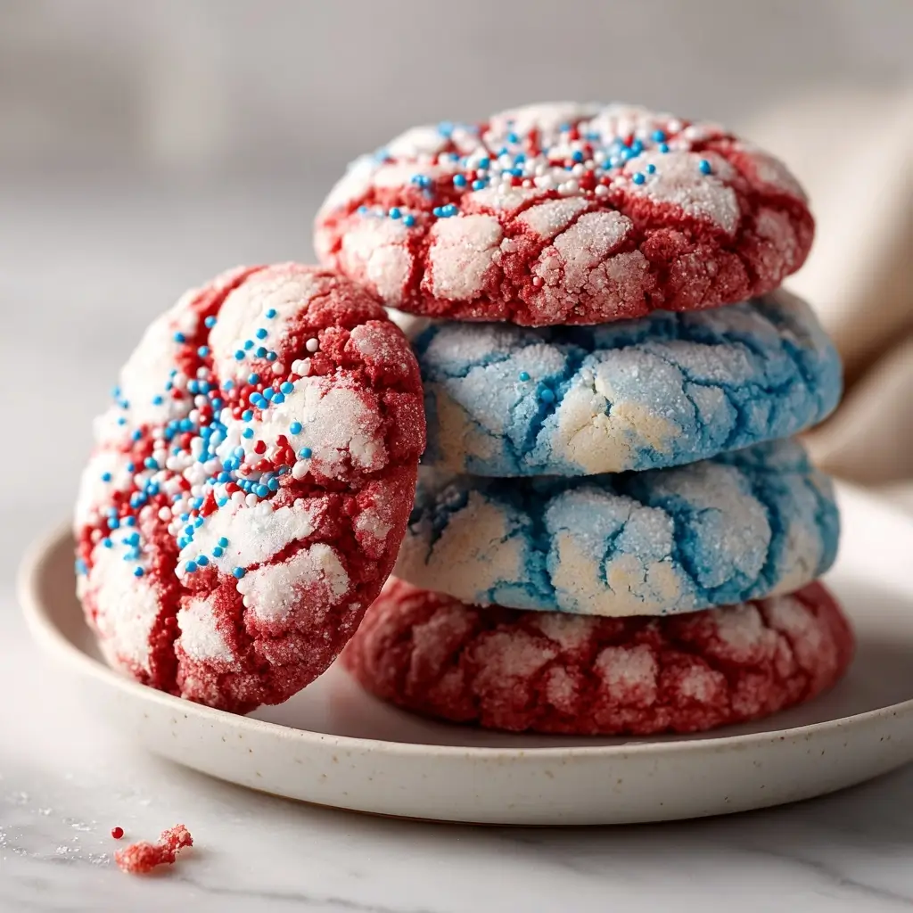 Patriotic Crinkle Cookies