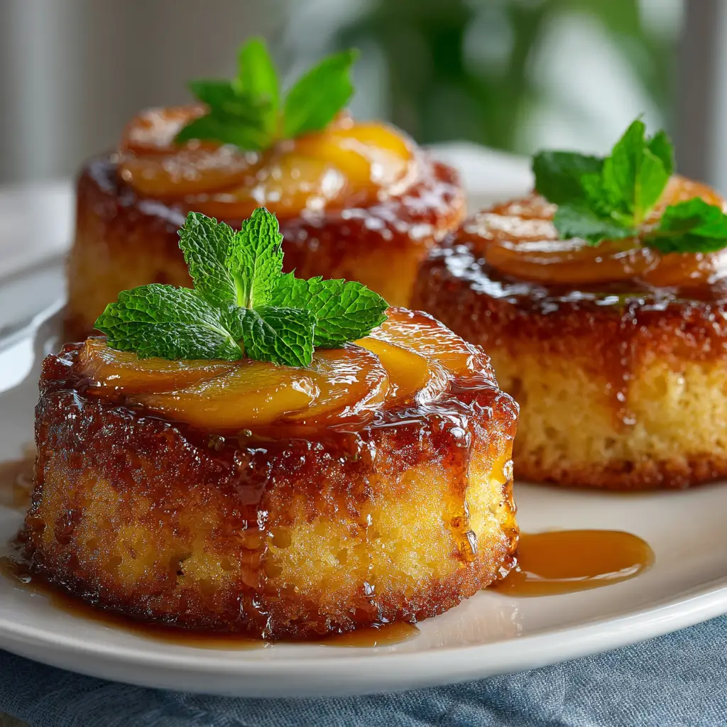 Peach Upside Down Mini Cakes