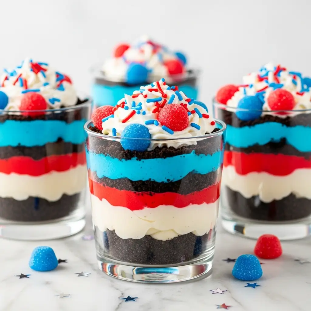 Red, White And Blue Dirt Cups