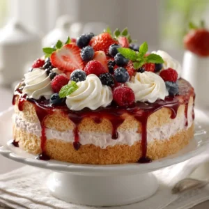 Summer Berry Poke Cake
