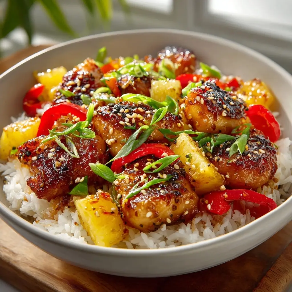 Sweet And Savory Pineapple Chicken And Rice
