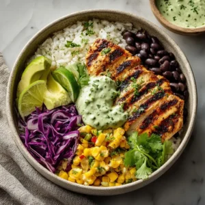 Zesty Cilantro Lime Chicken Bowls