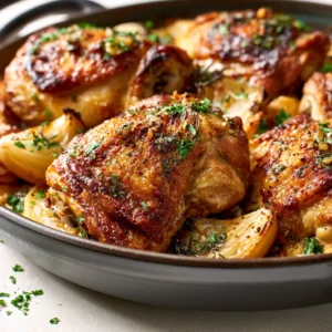 Best One Pan Chicken Thighs: Crispy & Juicy