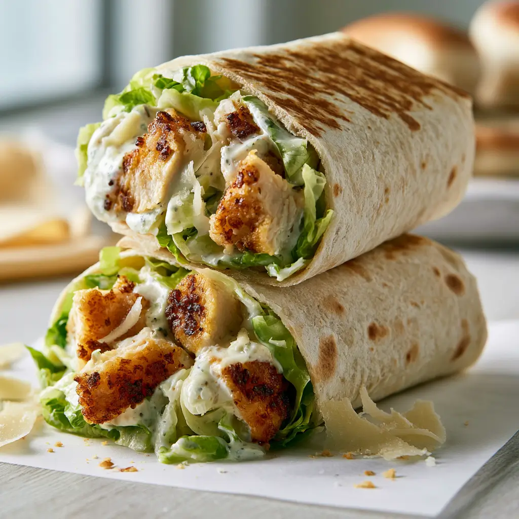 Crispy Chicken Caesar Wrap — Quick Lunch Idea