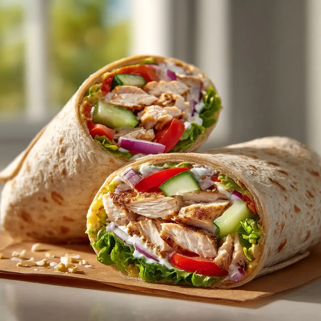 Easy Chicken Hummus Wrap: Healthy Packed Lunch