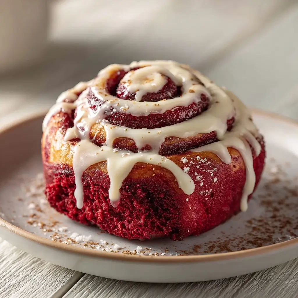 Heavenly Red Velvet Cinnamon Rolls