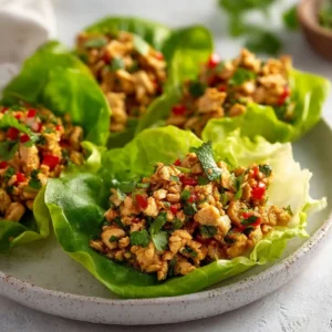 Simple Chicken Lettuce Wrap: Light & Fresh Lunch