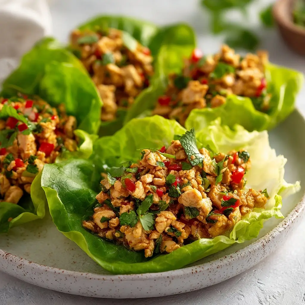 Simple Chicken Lettuce Wrap: Light & Fresh Lunch
