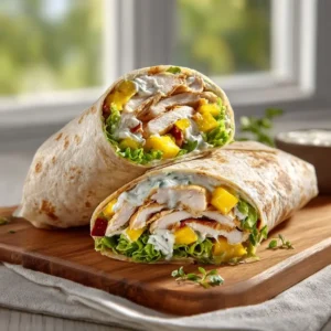 Simple Chicken Mango Wrap: Tropical Lunch Idea