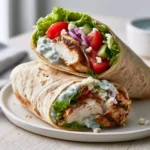 Simple Greek Chicken Wrap: Mediterranean Lunch