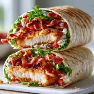 Ultimate Chicken Blt Wrap: Crispy & Savory