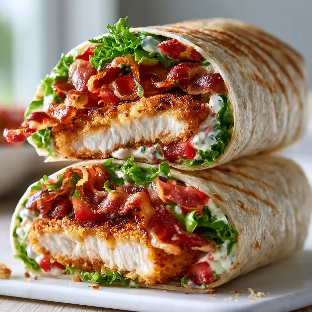 Ultimate Chicken Blt Wrap: Crispy & Savory