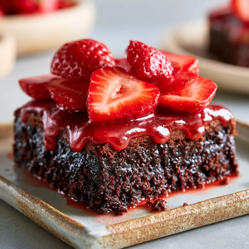 Chocolate Strawberry Brownies Recipe