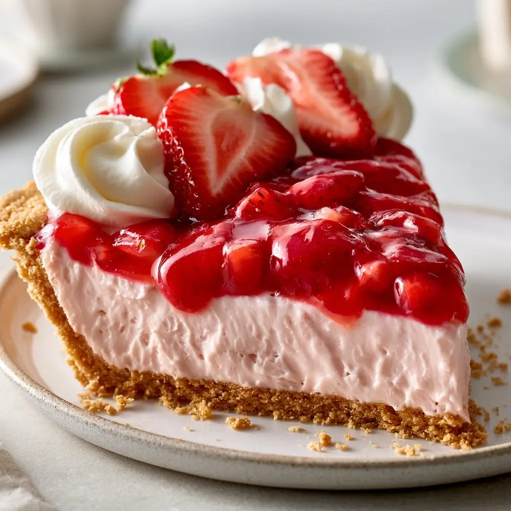 Creamy Firecracker Strawberry Cream Cheese Icebox Pie