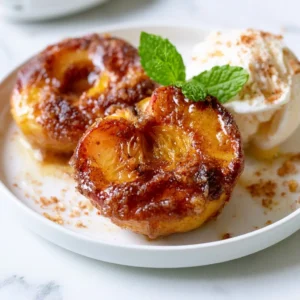Easy Cinnamon Sugar Baked Peaches