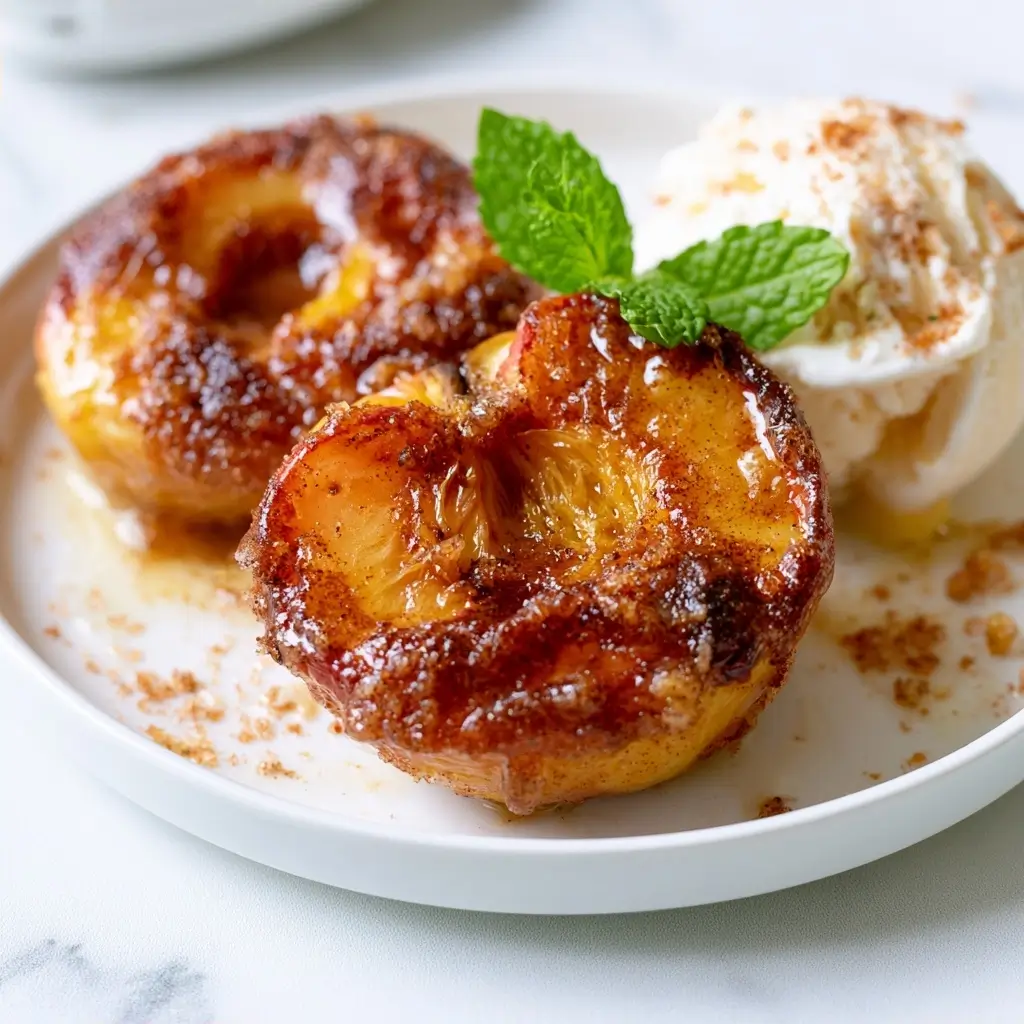 Easy Cinnamon Sugar Baked Peaches