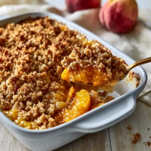 Easy Peach Crisp Recipe With Crunchy Oat Crumble Topping