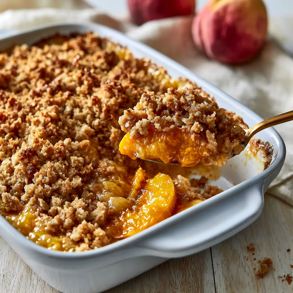 Easy Peach Crisp Recipe With Crunchy Oat Crumble Topping