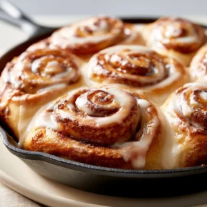 Golden Cinnamon Roll Skillet Rolls For Sunday Baking