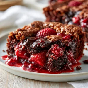 Heavenly Strawberry Chocolate Dump Cake For Picnic Season