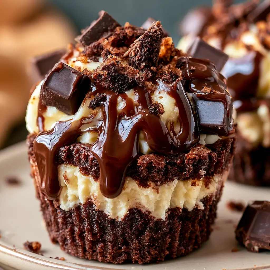 Loaded Brownie Cheesecake Cups Dessert