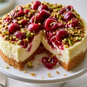 Luscious Lemon Lime Cherry Pistachio Cheesecake Recipe