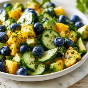 Mango Cucumber Salad With Blueberries And Avocado