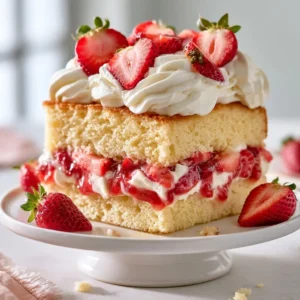 Melt In Your Mouth Strawberry Shortcake Poke Cake For Afternoon Tea