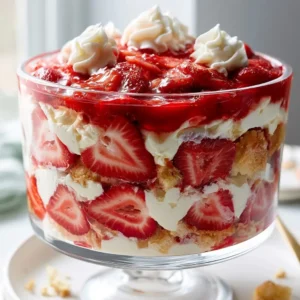 No Bake Creamy Strawberry Trifle For Potlucks And Parties