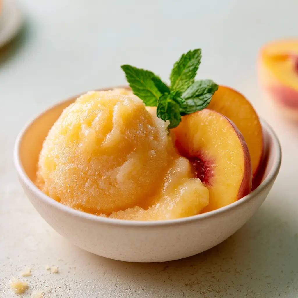 Refreshing Summer Peach Sorbet: A Simple Dairy Free Treat