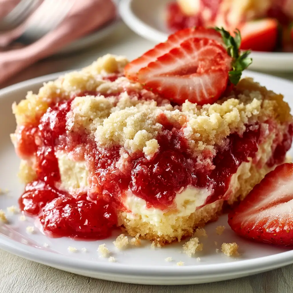 Strawberry Cheesecake Dump Cake