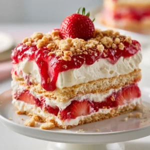 Dazzling Strawberry Icebox Cake For Bake Sales